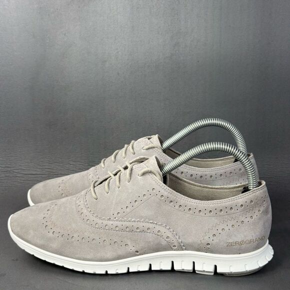 Cole Haan Zerogrand Wingtip  Grey Lace Up Low Top Sneakers women size 8.5 - Picture 3 of 8